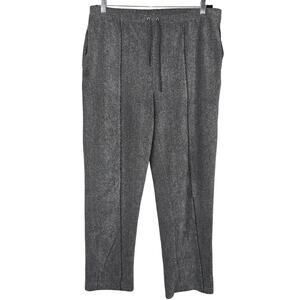 Liz Claiborne Pants Womens Large Gray Knit Straight Leg Sweatpants Lounge Cozy